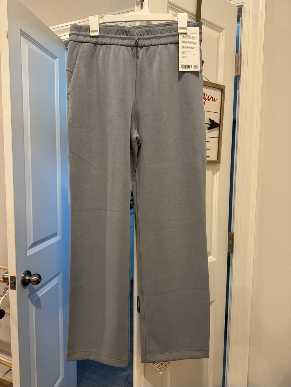 lululemon athletica Light Gray Wide Leg Sweatpants